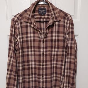 Long Sleeve Brown Flannel Shirt